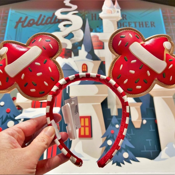 ✨ NWT Disney Christmas Sugar Cook Mickey Ears ✨ - Picture 1 of 10